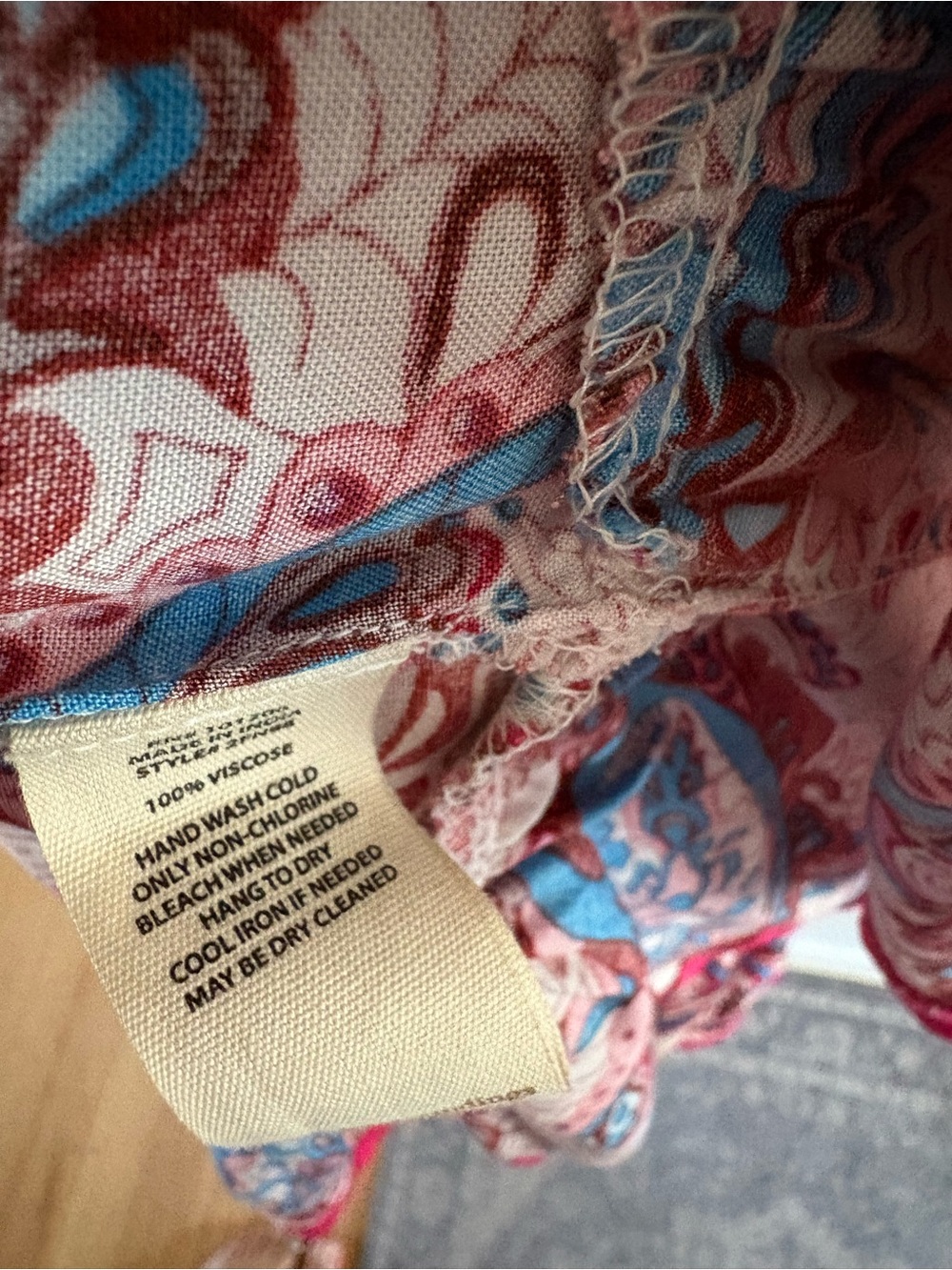 Soft Surroundings Pink and Blue Paisley Maxi Dress - Picture 4 of 7